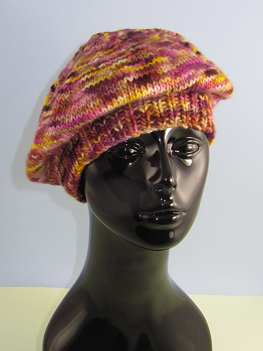 Tung Selvstripet Lue Beret - Christine Grant