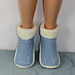 Mens 2 Colour Super Chunky Slipper Boots Circular pattern 