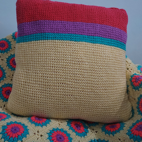 Ravelry Beginner Tunisian Crochet Pillow Cover pattern by Hunter Scanlan
