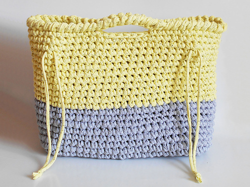 XL upcycled fabric bag photo 1
