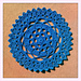 0-514 Christmas place mat/doily and serviette ring photo 3