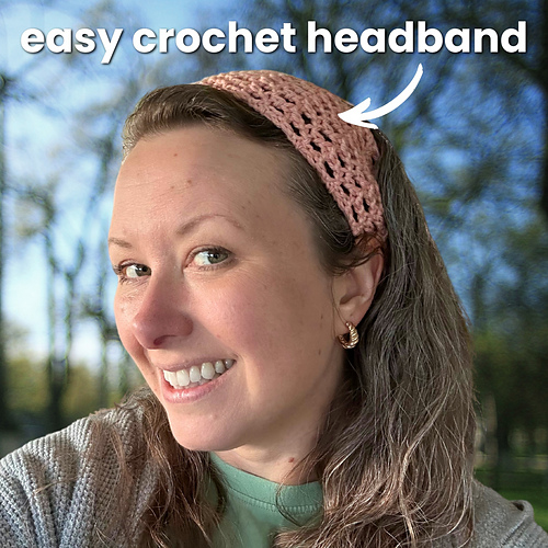 Easy Mesh Crochet Headband