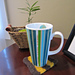 Striped Felt Coaster pattern 