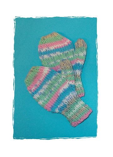 Fair Isle Effect Pre-School Toddler Mittens photo 3