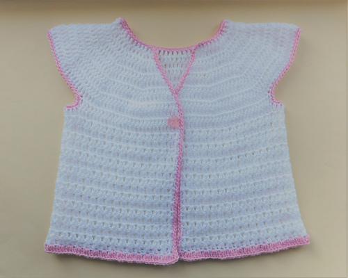 Just Peachy - Crochet Baby Jacket photo 9
