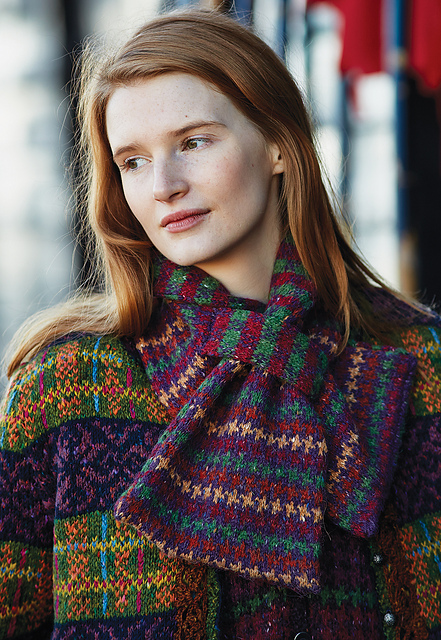 Houndstooth Tweed Loop Scarf