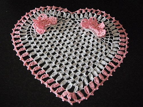 heart doily with 3D butterfly photo 4