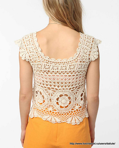 Crochet Blouse بلوز قلاب بافی با نقشه و مراحل 다른 모습 1