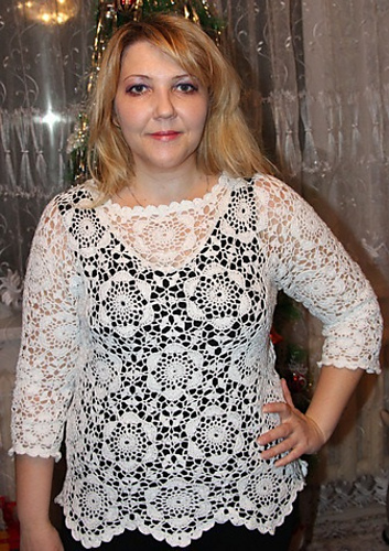 Lace-bluse fra motiv - Marina Zvirgzdina