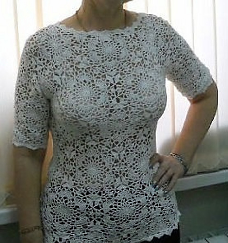Lace-bluse fra motiv - Marina Zvirgzdina