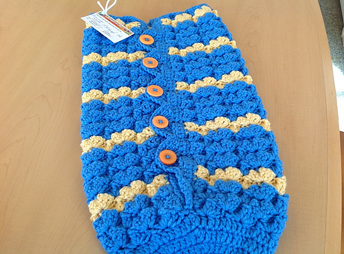 Button-Up Baby Cocoon and Hat photo 2