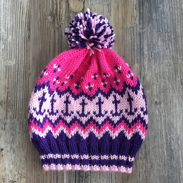 Ravelry Nautical Fair Isle Slouchy Beanie pattern by Rhode Island