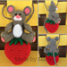 Wall Hanging - Mouse on a Strawberry pattern 