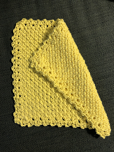 Diagonal Moss Stitch Washcloth photo 3