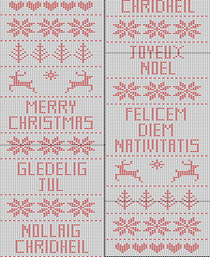 Fair isle Christmas Table Runner photo 2
