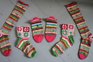 all the socks that used this particular self-striping yarn...