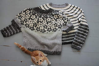 tee is made from left-overs of the stripey sweater...