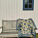Tile Star Shawl Blue pattern 