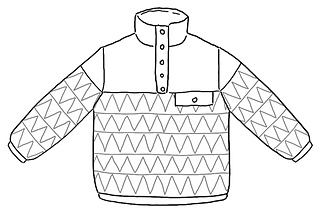 Outlined drawing to color (sizes 6 to 9)