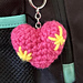 Sparkle Heart Emoji Keychain pattern 