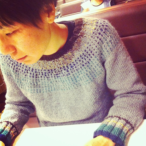 p.24 Crocus-colored Yoked Sweater クロッカス色のヨークセーター 다른 모습 3