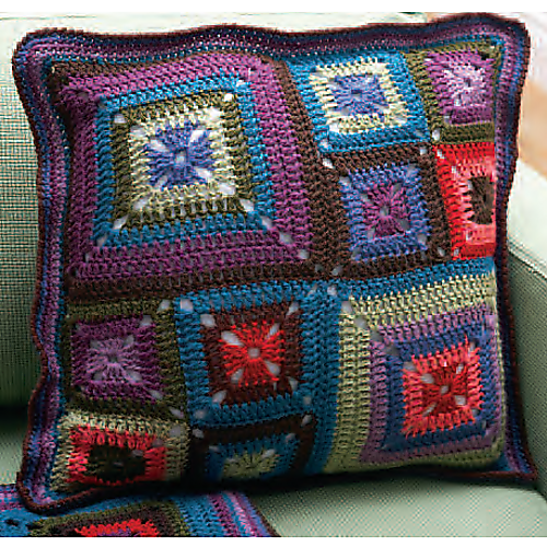 Ravelry: Bright Squares Pillow pattern by Patons