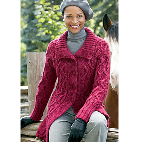 Long Cabled Cardigan photo 1