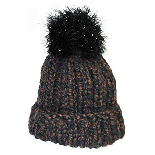Ravelry Sparkling PomPom Ski Toboggan Hat pattern by Lion Brand Yarn