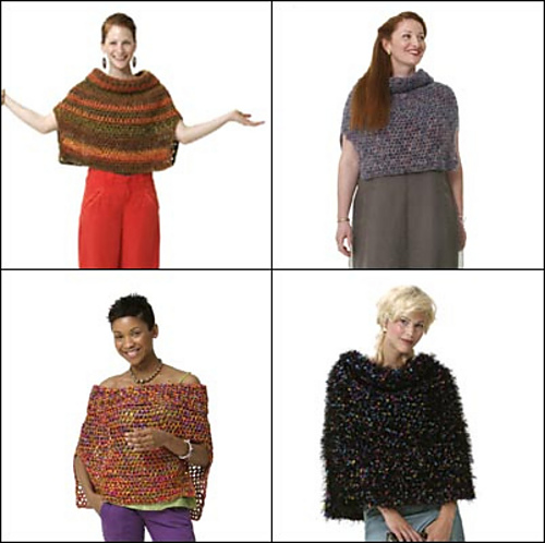 Cowl-Neck Poncho in 4 Versions photo 1