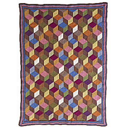Tumbling Blocks Afghan photo 1