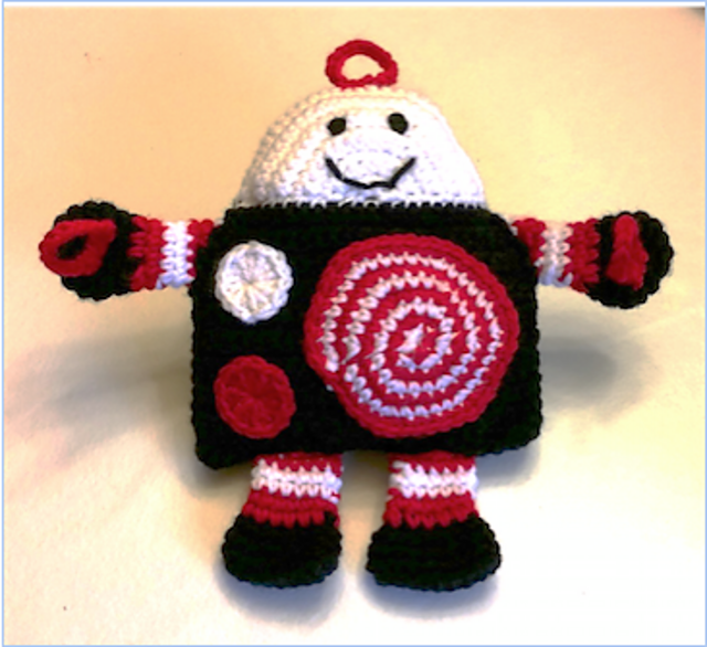 Ravelry: Robot Toy and Pacifier Holder pattern by Monica McKirdy