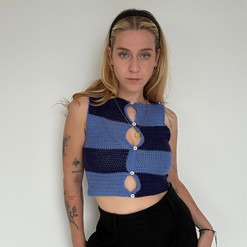 BLOCKED crochet vest/top