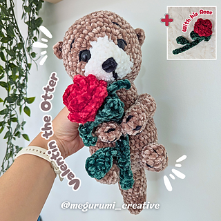 Valentin the Otter with his Rose