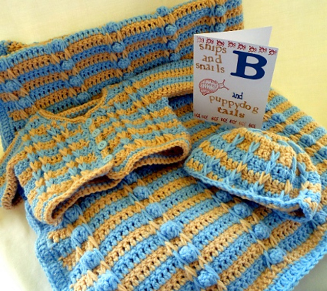 Ravelry Minnesota Layette Set Blanket pattern by Julia Schwartz