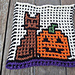 Pumpkin Cat Mosaic Dishcloth pattern 