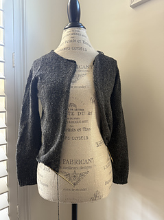 Oct 10 - sleeves seamed, ready to (re)knit the body ribbing.