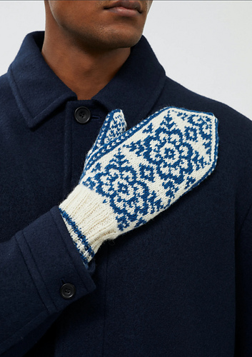 437-1 Vott med Appelsinarose - Rauma Garn