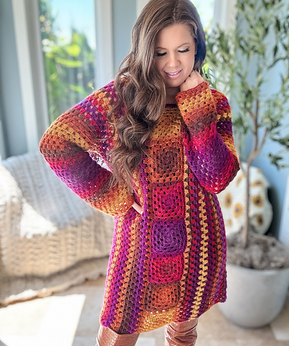 Retro Granny-to-dress - MJ's Off The Hook Designs