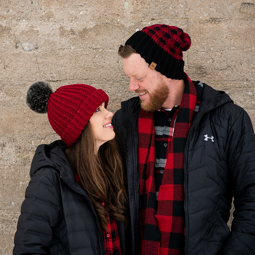 Buffalo Plaid Familie Lue Sett - MJ's Off The Hook Designs