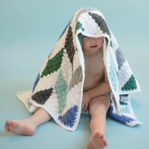 Ravelry Herringbone Baby Blanket pattern by MJ's Off The Hook Designs