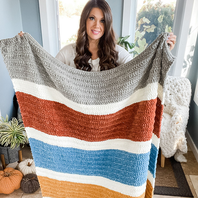Ravelry: Sweet Snuggles Ribbed Blanket pattern by MJ's Off The Hook Designs