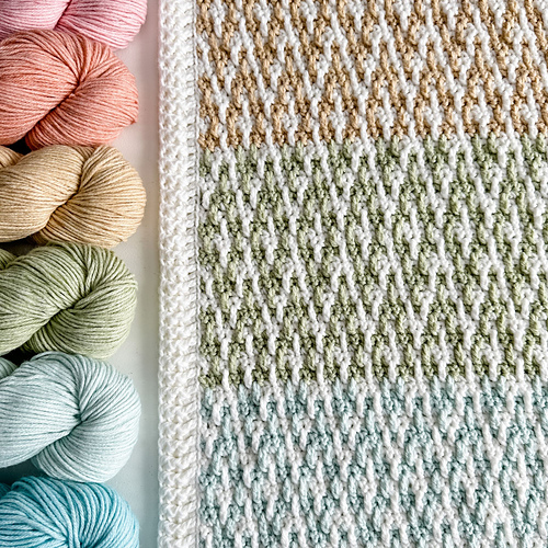 Ravelry: Rainbow Hugs Mosaic Blanket pattern by MJ's Off The Hook Designs