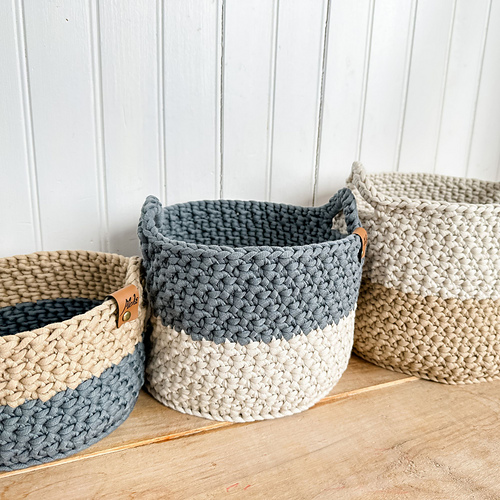 Ravelry: Two-Toned Nesting Baskets pattern by MJ's Off The Hook Designs