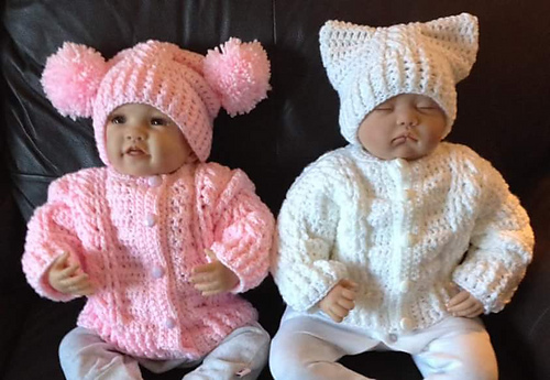 Cable Aran Cardigan & Hat photo 2