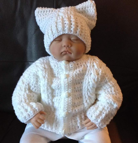 Cable Aran Cardigan & Hat photo 4