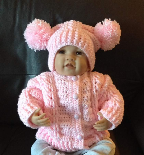 Cable Aran Cardigan & Hat photo 1