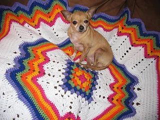 rainbow ripple blanket