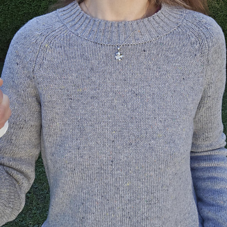 Raglan line and crew neck detail