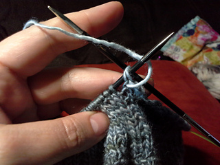Bind Off - Wrap left needle.