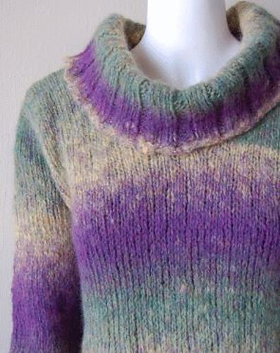 Merino Stripes Cowl Neck Pullover photo 2